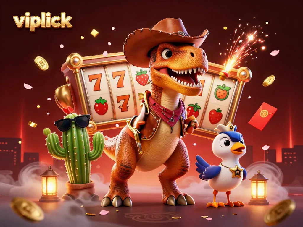 Spin the reels with vipluck in this vibrant casino adventure scene filled with energy and excitement.