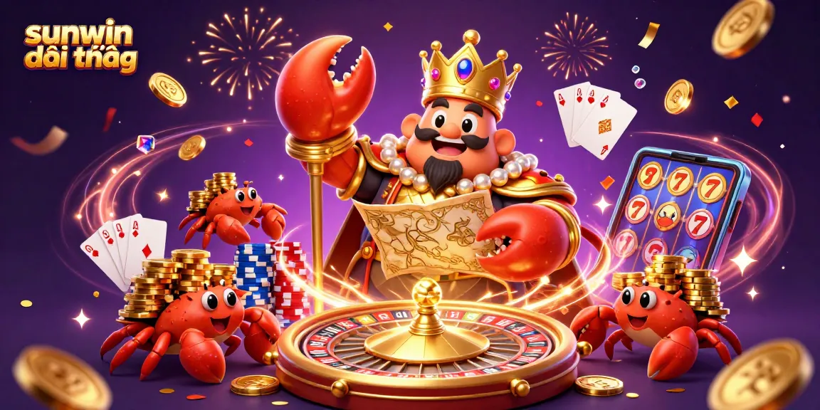 Experience excitement with sunwin đổi thưởng as the golden crab emperor leads a treasure-filled casino adventure.
